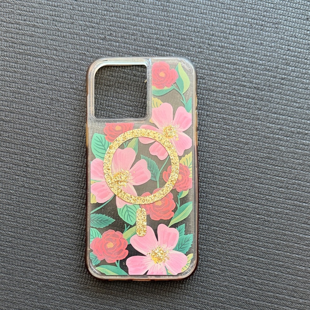 💜5 for $25 Floral Phone Case with Gold Accents